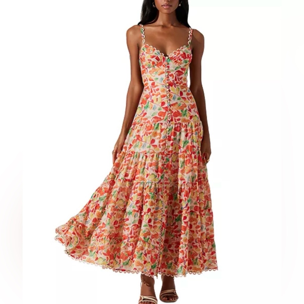 Astr Vibrant Floral Maxi Dress